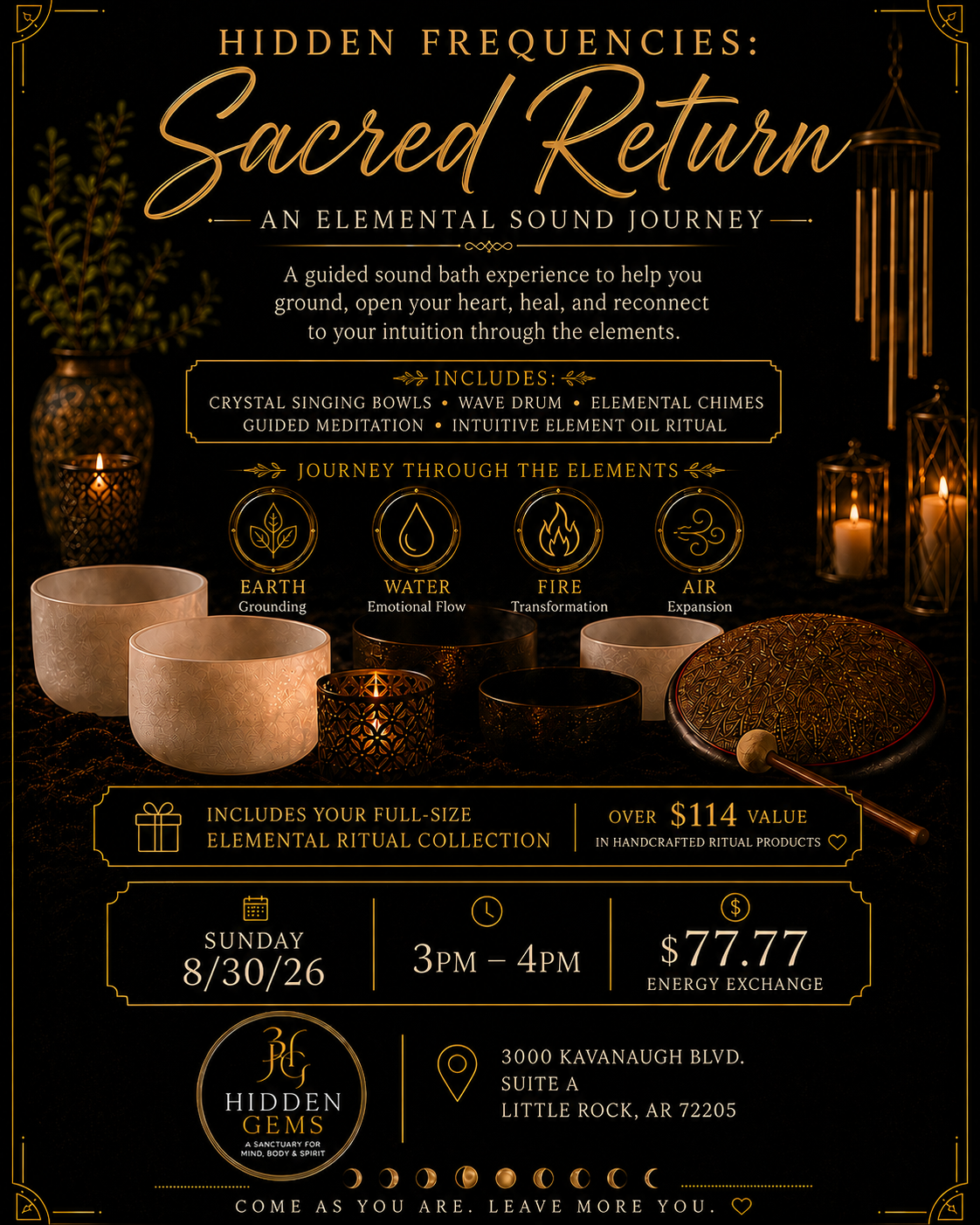 HIDDEN FREQUENCIES: SACRED RETURN “AN ELEMENTAL SOUND JOURNEY”